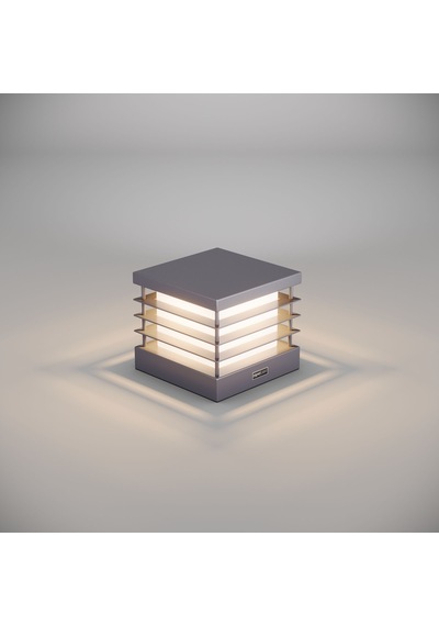 FoneLight Postila 18 cm LED Set Üstü Bahçe Aydınlatma Armatürü Antrasit Alüminyum IP65 Bahçe Duvar Aydınlatması