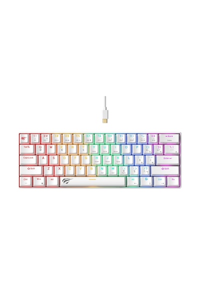 Havit Gamenote Kb903l Mekanik Aydınlatma Oyuncu Klavyesi - Beyaz