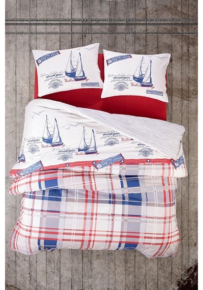 Cotton Box Alesta Çift Kişilik Nevresim Takımı Bordo