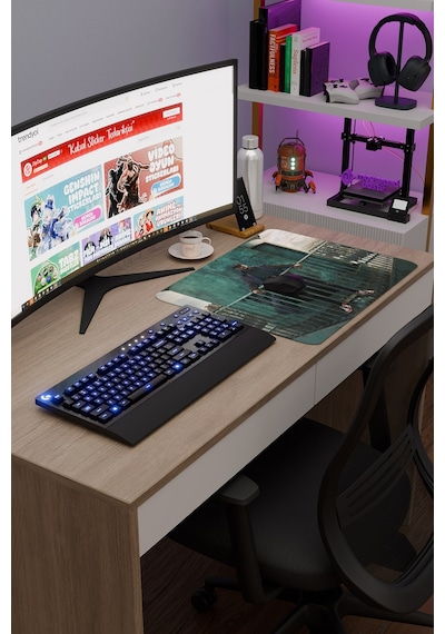 Lupin V1 48x40 Xl Gaming Kauçuk Kaymaz Taban Mouse Pad Fare Altlığı