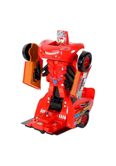 Deformed Pilli Robota Dönüşen Kırmızı Araba