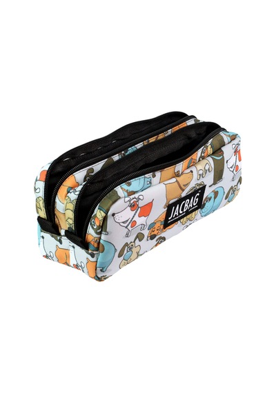 Jacbag Dual Pouch Pencıl Case-çift Bölmeli Kalemkutu - Neseli Patiler Neseli Patiler