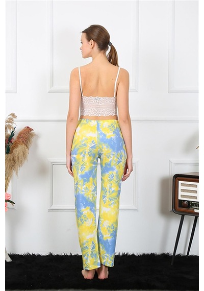 Akbeniz Kadın Pamuklu Alt Pijama 27466 - M Sarı