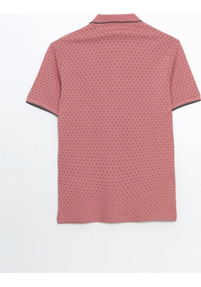 Lcwaıkıkı Classic Pembe Polo Yaka Kısa Kollu Desenli Pike Erkek Tişört