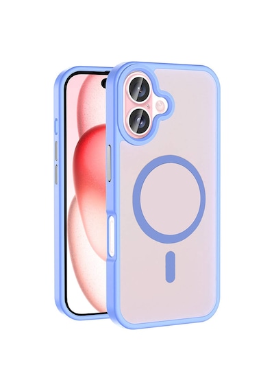 Apple Uyumlu iPhone 16 Kılıf M-safe Şarj Özellikli Mat Arka Yüzey Zore Sio Kapak Lila