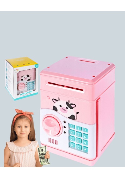 Elektronik Kumbara Çocuklar İçin Pembe Atm Görünümlü