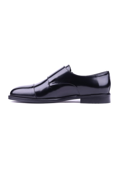 Shoetyle - Hakiki Açma Deri Siyah Renk Günlük Erkek Ayakkabı - 250-2379-1536