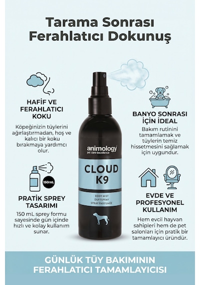 Animology Cloud K9 Fragrance Mist Köpek Parfümü 150 Ml
