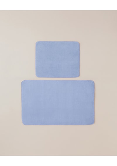 English Home Basicline Kaydırmaz Taban Banyo Paspası Seti 60x100 Cm + 50x60 Cm Ortanca Lila