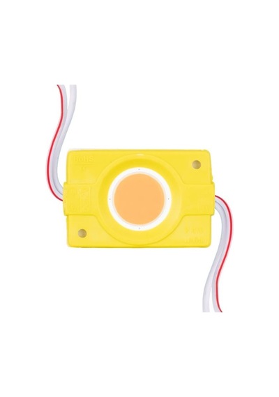 12 Volt 2.4 Watt Sarı Cob Led Modül - 40x22 Mm Adaptor Sec-Kumanda-Metraj Seç Yok-Kumanda-Yok