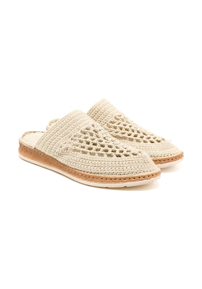 Terlik Kadın Bbs Jmy John May Knitwear Slippers Cream Krem
