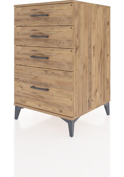 Kronos Komodin 4 Çekmeceli 60x59x96 Çam-çam Atlas Çam