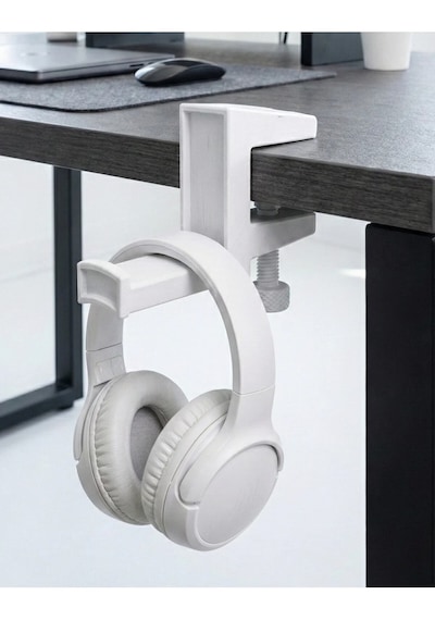 Premium Minimalist Gamer Çok Amaçlı Ayarlanabilir Kulaklık Standı - Beyaz