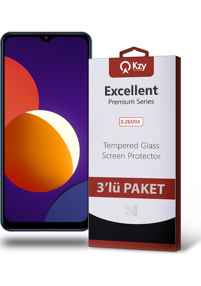 Samsung Galaxy M12 ile Uyumlu Kırılmaz Temperli Ekran Koruyucu Cam Ekonomik 3'lü Paket