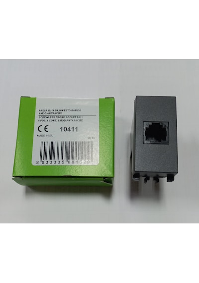 Antrasit Rj11 Telefon Prizi