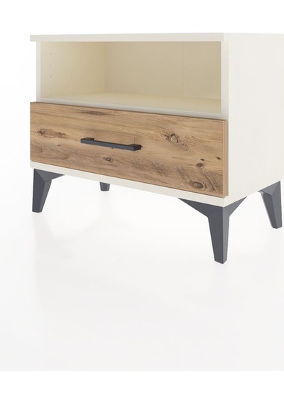 Arges Komodin Tek Raflı Tek Çekmeceli 60x30x48 Aytaşı-çam Aytaşı
