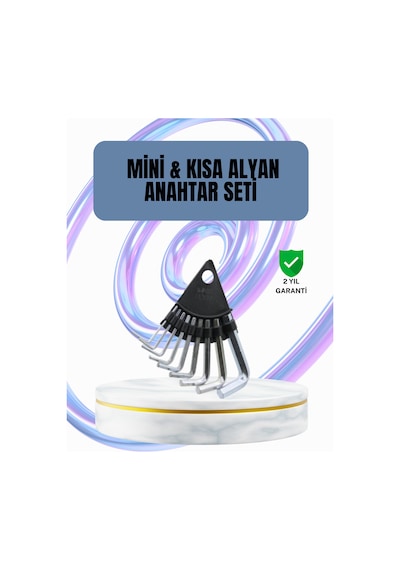 9 Parça Alyan Anahtar Seti Altıgen Uçlu Mobilya Ve Tamir İçin 37666634