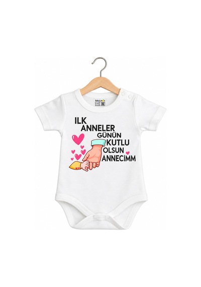 Babylimon Anneler Günü Baskılı Bebek Body Zıbın Beyaz - 936542285 Beyaz