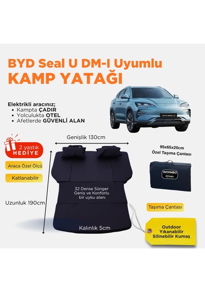 Byd Seal U Dm-ı Uyumlu Araç Kamp Yatağı Siyah