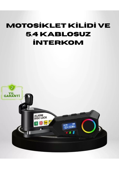 Home Motosiklet Ve Günlük Kullanım İçin Bluetooth Hoparlör Ve Disk Kilidi Seti