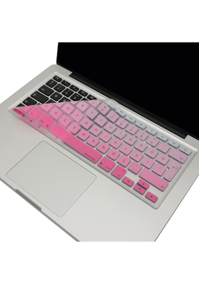 Macbook Silikon Klavye Kaplama Koruyucu Kılıf Macbook Air Pro Eski Usb Li Model 2008/2017 Uyumlu Türkçe Q Renkli Bas