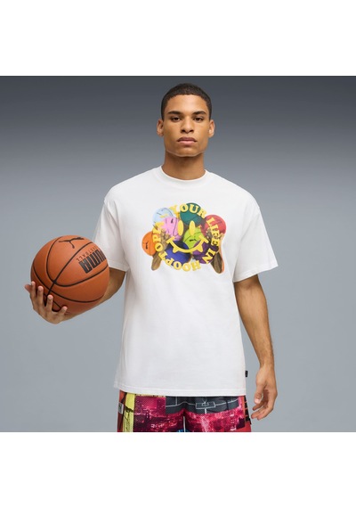 Puma Hooptopıa Is Lıfe Erkek Tişört 632882 01 Beyaz
