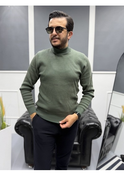 Avni Ceylan Modern Erkek Slim Fit Balıkçı Yaka %100 Pamuk Pike Örgü Triko Kazak Yeşil/kahve Avni Ceylan Modern Erkek Slim Fit Balıkçı Yaka %100 Pamuk Pike Örgü Triko Kazak Yeşil/kahve
