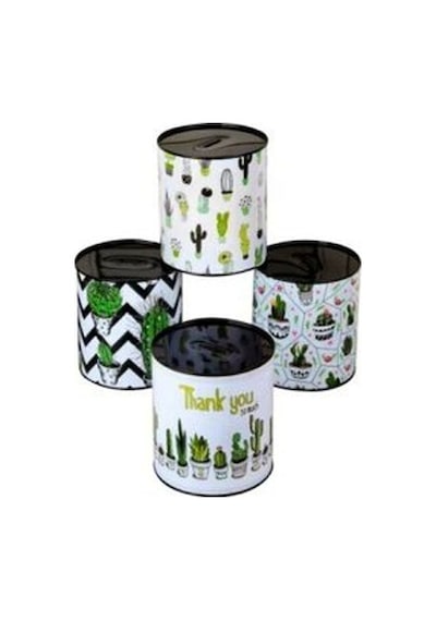 İbico Metal Kumbara Resimli Ç: 12.5cm Y: 14.5cm Büyük Boy - 60'li Paket Diğer