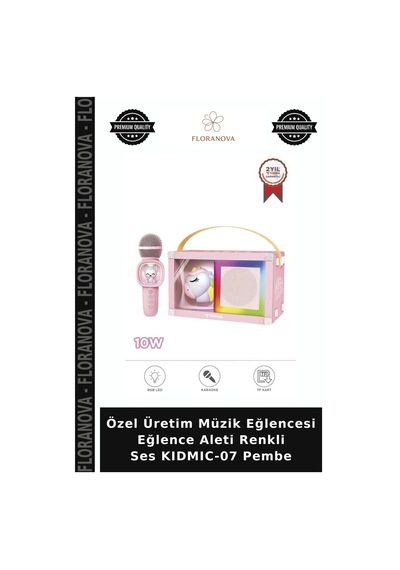 Özel Üretim Müzik Eğlencesi Eğlence Aleti Renkli Ses Kıdmıc-07 Pembe
