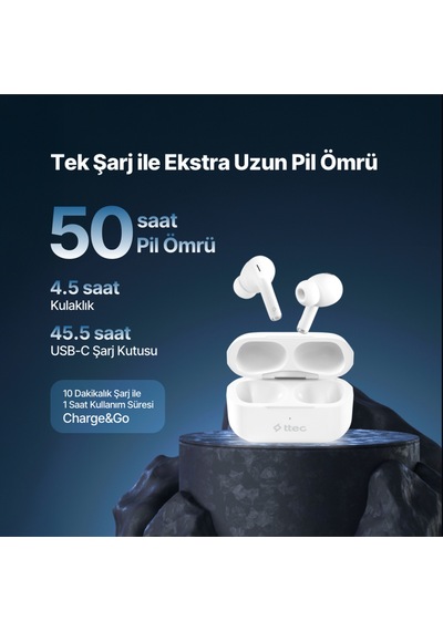 Ttec AirBeat 2KM155  Pro Lite ANC Gerçek Kablosuz TWS Bluetooth Kulaklık