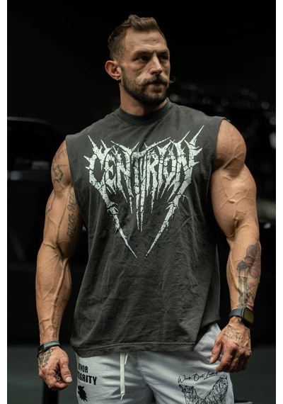 Centurion Labz Centurıon Labz Iron Reign Cutoffs- Assorted - Large Fıtness Atlet Siyah