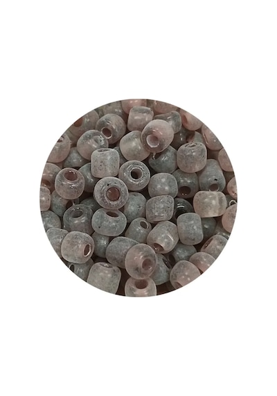 Tedar Dökme Cam Kum Boncuk Büyük Boy 6/0 4 Mm - 20 Gram - Şeffaf Gri - Bnc105 Najmaddin (No:1) 8.5Cm X 10.5 Cm