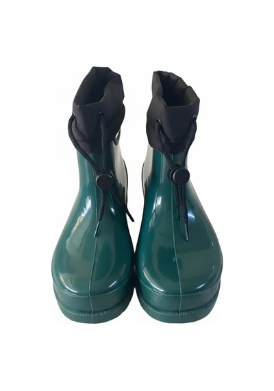 Konçlu Peluşlu Unisex Potin Kadın Yağmur Botu 36-40 Yeşil Yeşil