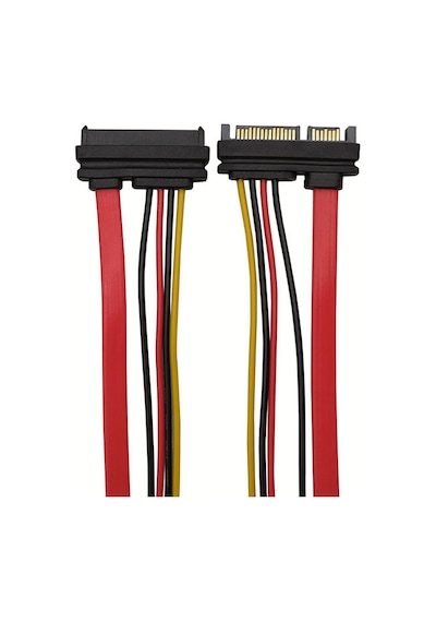 Sata Data 22 Pin Power Uzatma Kablosu 15+7 Pin Sata Data Power Uzatma Kablo 1m