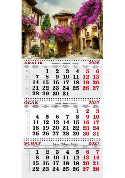 2027 Yılı Gemici Takvimi ---begonvil Sokağı