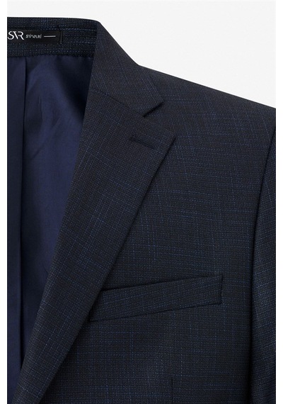 Süvari Lacivert Regular Sivri Yaka 6 Drop Takım Elbise Tk1007000292-m09