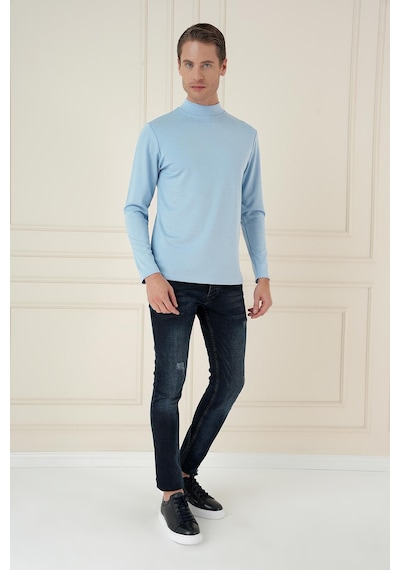 Efor Ts 894 Slim Fit Açık Mavi Spor T-shirt Mavi