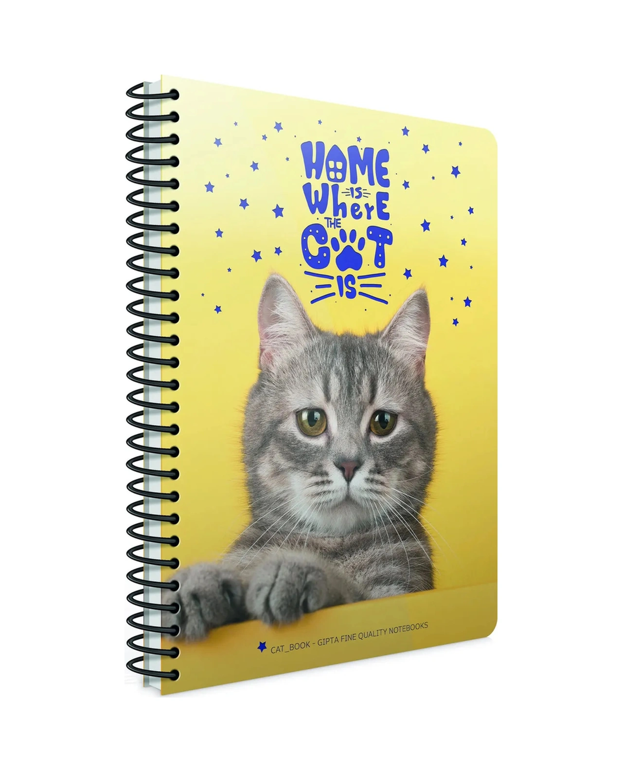 Cat-book Spiralli Plastik Kapak Defter A4 120 Yaprak Kareli 4 Lü Paket Kediler