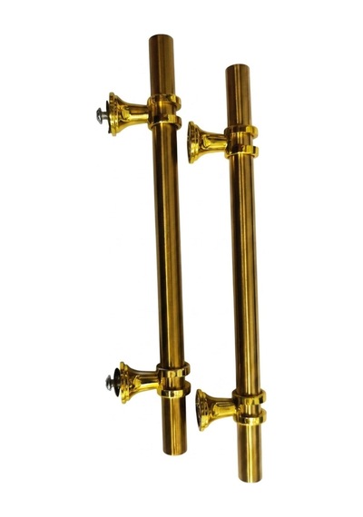 Dolap - Çekmece Kulp - Sarı - Çift İki Adet - 20 Cm - Alüminyum Altın
