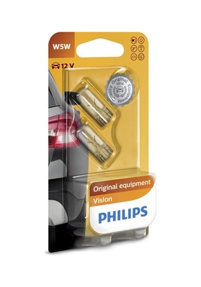 T10 W5w Vision Park Ve İç Mekan Ampulü, 12v, 2'li Paket Sarı Renk 12961b2