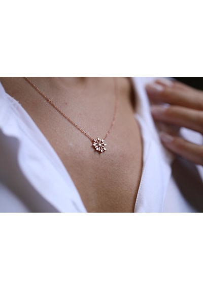 Reis Kuyumculuk 1555 Pusula Kolye 2 Pembe Altın - Rose Gold Altın Kolye