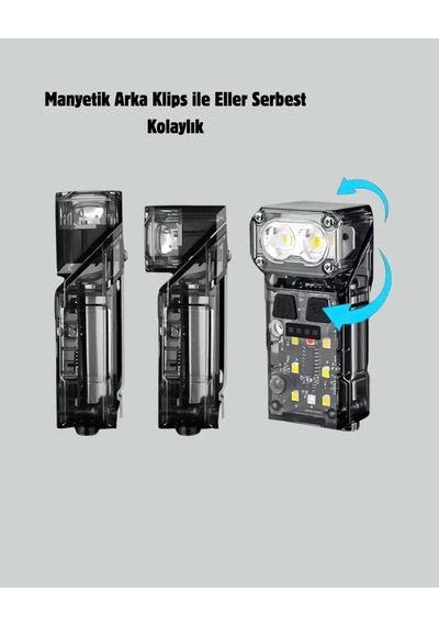 3 Fonksiyonlu Led Far El Feneri Çalışma Lambası Uzun Pil Ömürlü Yeni Nesil Çok renkli 14507332