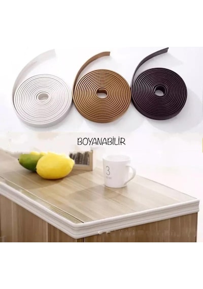 Beyaz 8Cm-117Cm 4 Adet Yapışkanlı Çıta Çerçeve Esnek Süpürgelik (469443754)