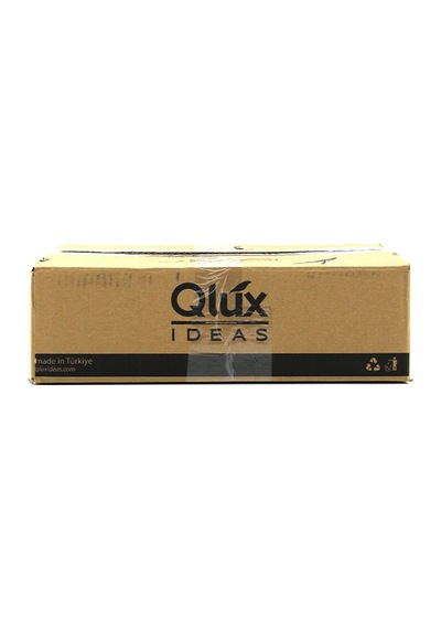 Qlux L-01009 Kitchenq Plastik Kesim Panosu Seti 2 Parça - 19x24 Cm Ve 23,3x35,5 Cm, Renkli Silikon Kenarlı- 8'li Paket Diğer