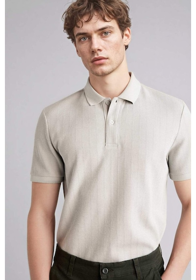 Defacto Kısa Kollu Polo Tişört F9818ax26spgr504 Gri-gr504