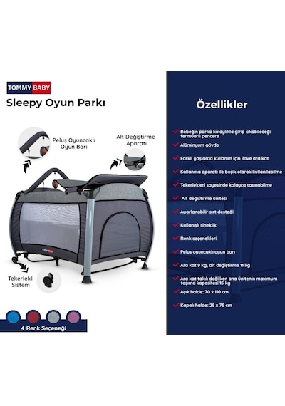 Tommybaby Sleepy Oyun Parkı Park Yatak