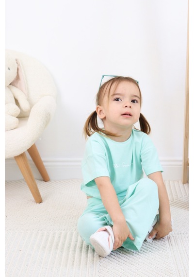 Harika Kids Kız Çocuk Hello Summer Baskılı Model Alt-üst Takım 001