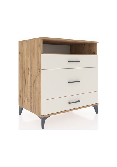 Kronos Şifonyer Tek Raflı 3 Çekmeceli 88x59x96 Çam-aytaşı Çam