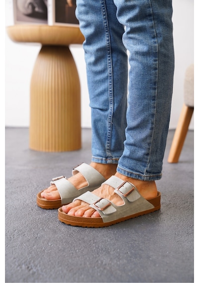 Daxtors Arizona Günlük Ortopedik Unisex Çift Tokalı Terlik Buz