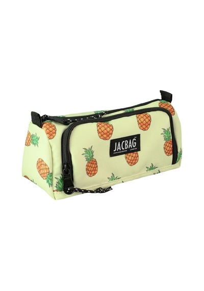Prıme Xl-lastik Ayraçlı İki Bölmeli Kalem Kutusu Ananas Çok Renkli